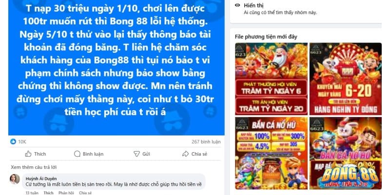 bong88 lừa đảo